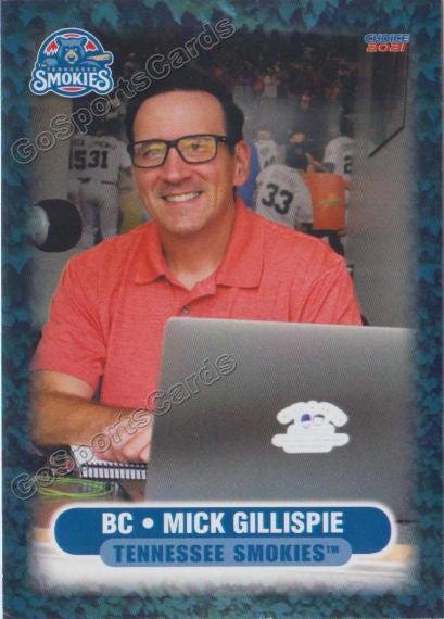 2021 Tennessee Smokies Mick Gillispie
