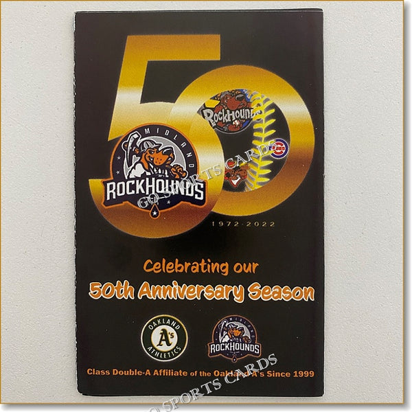 2022 Midland RockHounds Pocket Schedule 50th Anniversary