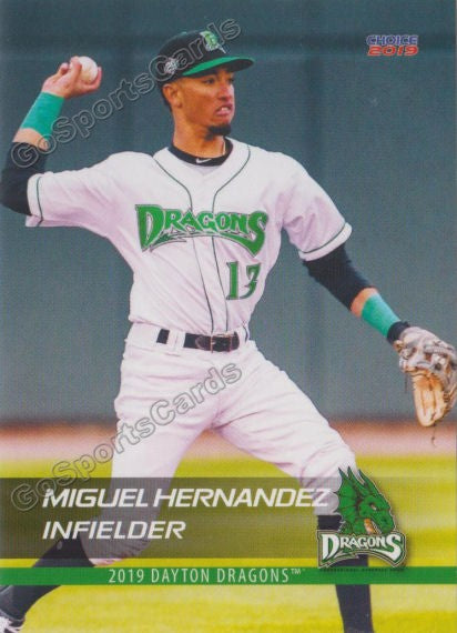 2019 Dayton Dragons Miguel Hernandez