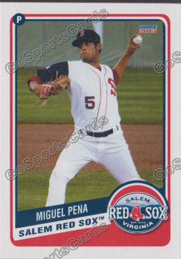 2013 Salem Red Sox Miguel Mickey Pena