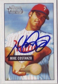 Mike Costanzo 2005 Bowman Heritage Mini #280 (Autograph)