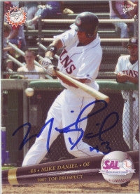 Mike Daniel 2007 SAL South Atlantic League Top Prospects (Autograph)
