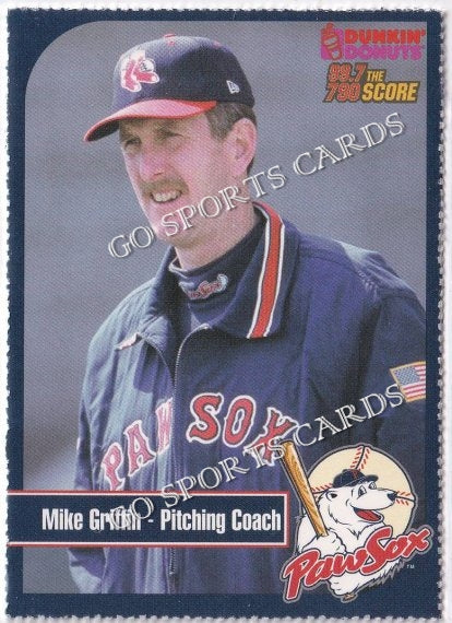 2003 Pawtucket Red Sox Dunkin Donuts SGA Mike Griffin