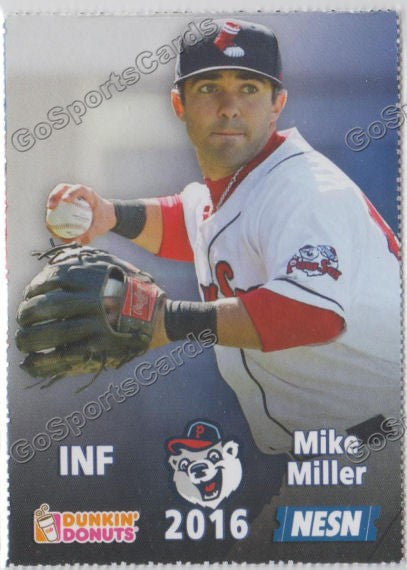 2016 Pawtucket Red Sox SGA Dunkin Donuts Mike Miller
