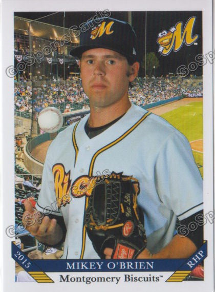 2015 Montgomery Biscuits Mikey O'Brien – Go Sports Cards