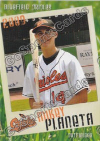 2009 Bluefield Orioles Michael Mikey Planeta