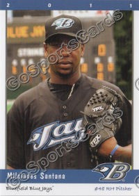 2011 Bluefield Blue Jays Milciades Santana