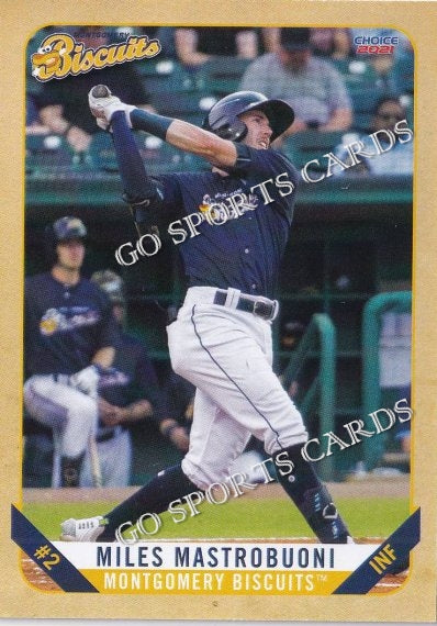 2021 Montgomery Biscuits Miles Mastrobuoni Go Sports Cards