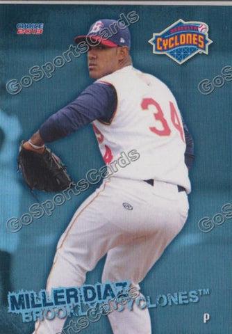 2013 Brooklyn Cyclones Miller Diaz