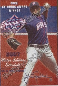 2007 Minnesota Twins Winter Edition Pocket Schedule