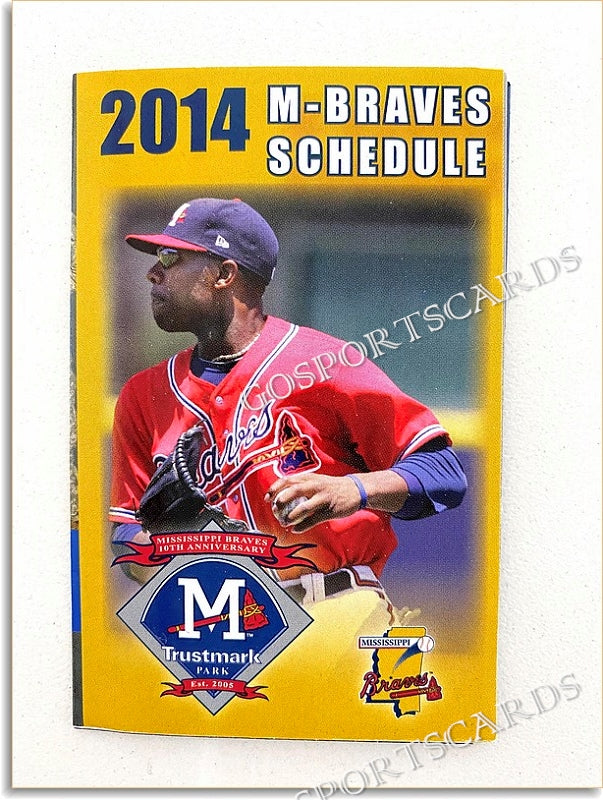 2014 Mississippi Braves Pocket Schedule – Go Sports Cards 2014-mississippi-braves-pocket-schedule-go-sports-cards