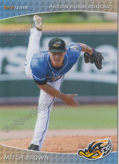 2018 Akron Rubber Ducks Mitch Brown