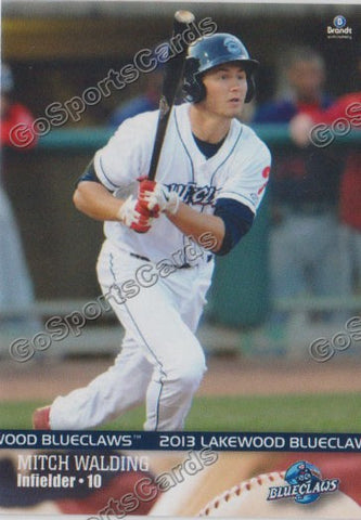 2013 Lakewood BlueClaws Mitch Walding