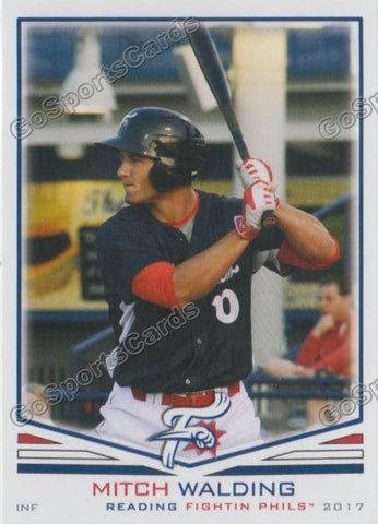 2017 Reading Fightin Phils Mitch Walding