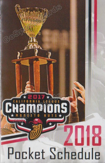 2018 Modesto Nuts Pocket Schedule