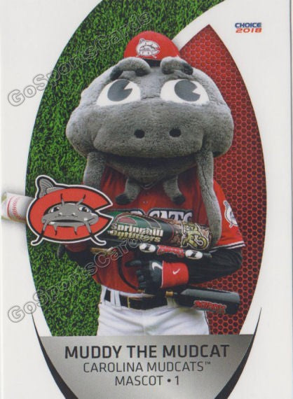 2018 Carolina Mudcats Muddy The Mudcat Mascot
