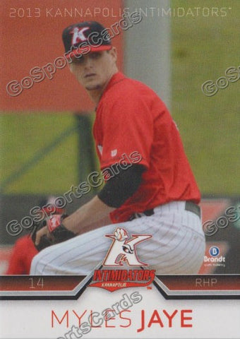 2013 Kannapolis Intimidators Myles Jaye