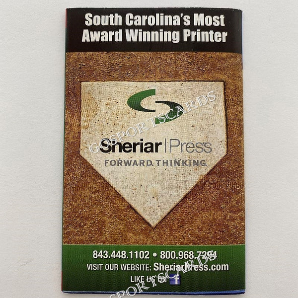 2013 Myrtle Beach Pelicans Pocket Schedule (Robbie Ross, 15 Seasons)