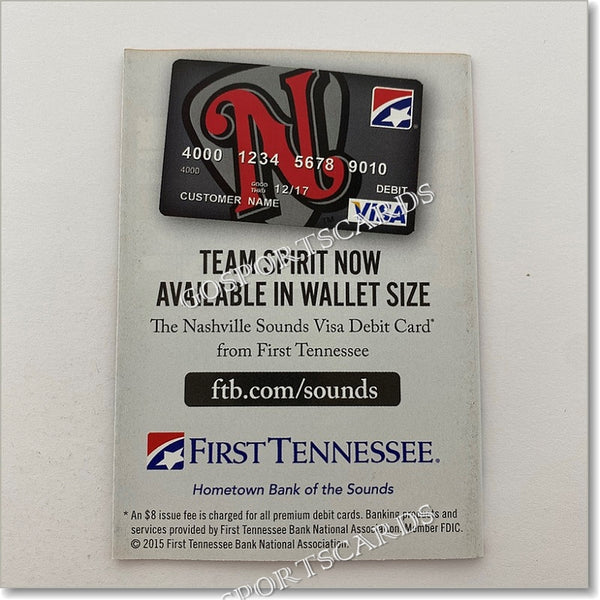 2015 Nashville Sounds Pocket Schedule