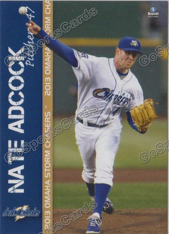 2013 Omaha Storm Chasers Nathan Nate Adcock