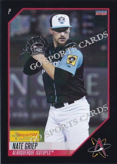 2022 Albuquerque Isotopes SGA Nate Griep