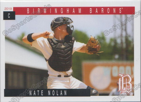 2019 Birmingham Barons Nate Nolan