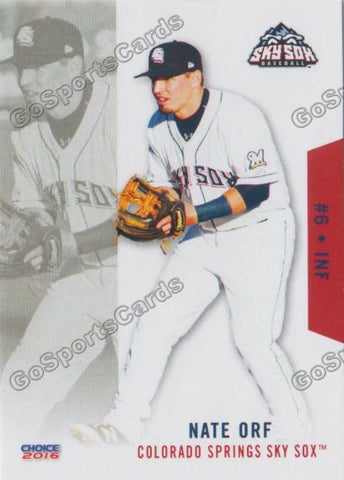 2016 Colorado Springs Sky Sox Nate Orf