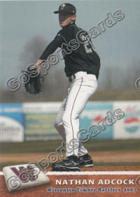 2007 Wisconsin Timber Rattlers Nate Nathan Adcock