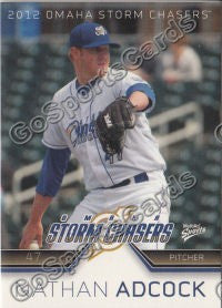 2012 Omaha Storm Chasers Nate Nathan Adcock