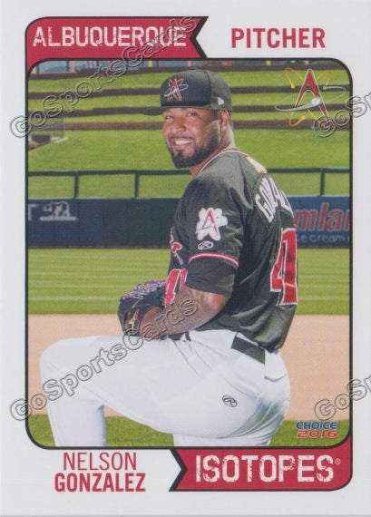 2016 Albuquerque Isotopes Nelson Gonzalez