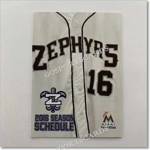 2016 New Orleans Zephyrs Pocket Schedule
