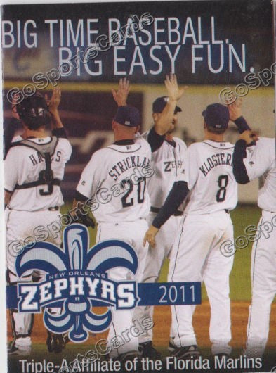 2011 New Orleans Zephyrs Pocket Schedule