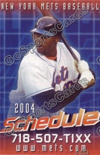 2004 New York Mets Floyd Pocket Schedule