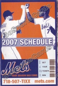 2007 New York Mets Pocket Schedule