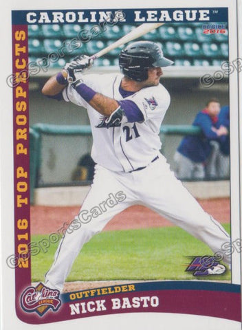 2016 Carolina League Top Prospect Nick Basto