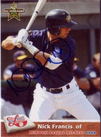 Nick Francis 2009 MidWest League All Star (Autograph)