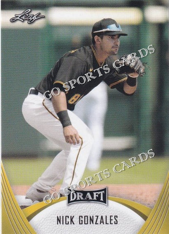 2021 Leaf Draft Gold 11 Nick Gonzales