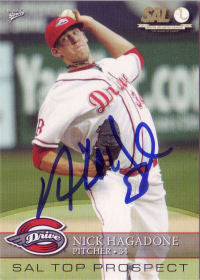 Nick Hagadone 2008 South Atlantic League Top Prospects (Autograph)