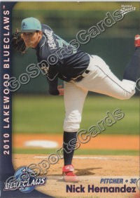 2010 Lakewood BlueClaws Nick Hernandez