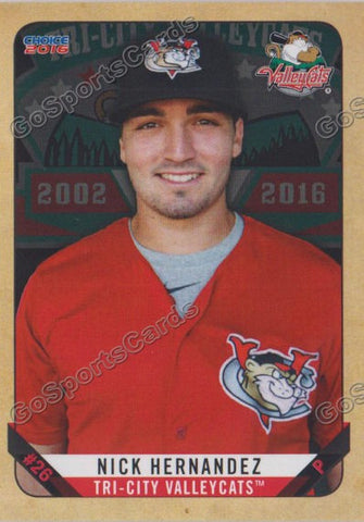2016 Tri City ValleyCats Nick Hernandez