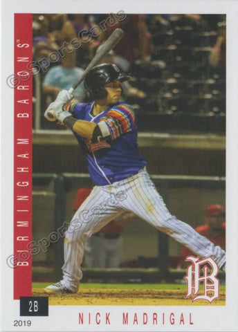 2019 Birmingham Barons Nick Madrigal