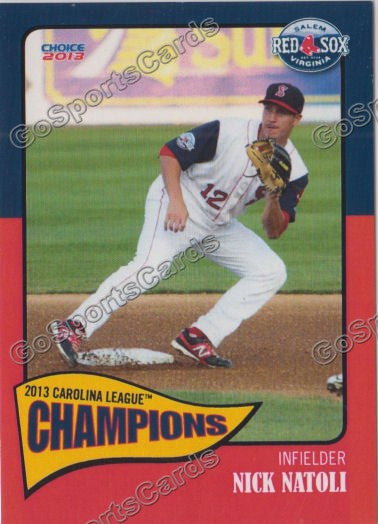 2013 Salem Red Sox Carolina Championship Nick Natoli