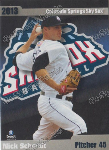 2013 Colorado Springs Sky Sox Nick Schmidt
