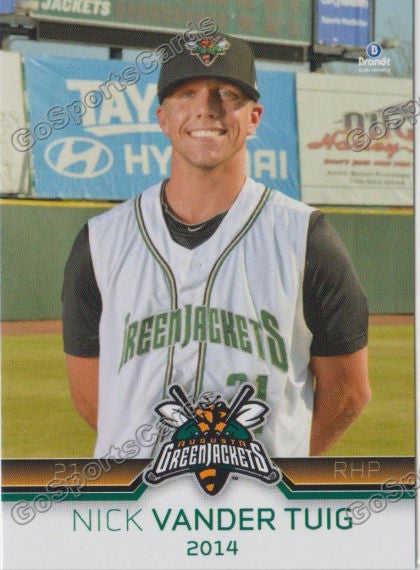 2014 Augusta Greenjackets Nick Vander Tuig