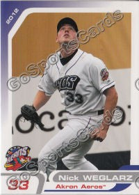 2012 Akron Aeros Nick Weglarz