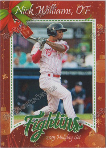 2015 Reading Fightins Phillies Holiday Xmas Nick Williams
