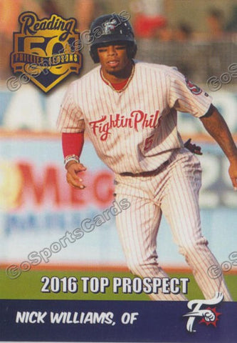 2016 Reading Fightin Phils Top Prospect 25 Nick Williams