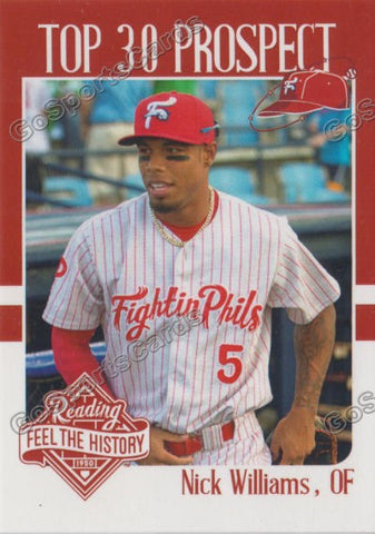 2017 Reading Fightin Phils Top 30 Prospects Nick Williams
