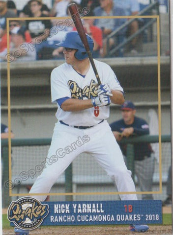 2018 Rancho Cucamonga Quakes Nick Yarnall