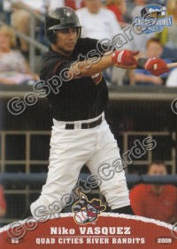 2009 Quad Cities River Bandits Niko Vasquez